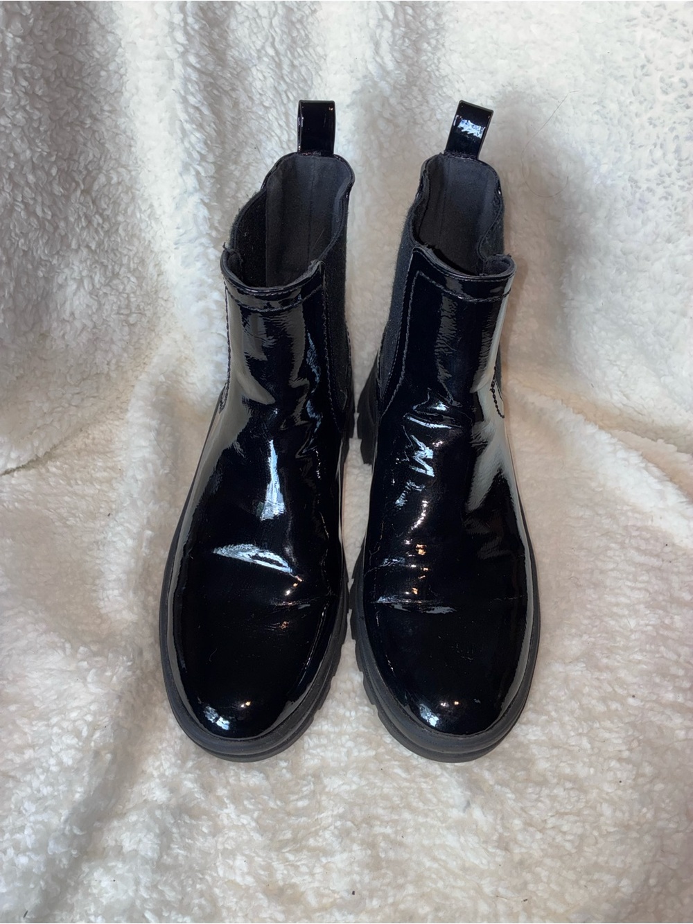 Mix No. 6 Black Patent Chelsea Ankle Boots